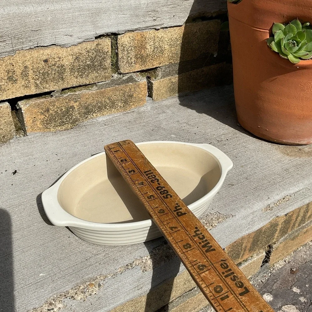 Pampered Chef Small Oval Baking Dish‎ Stoneware 9